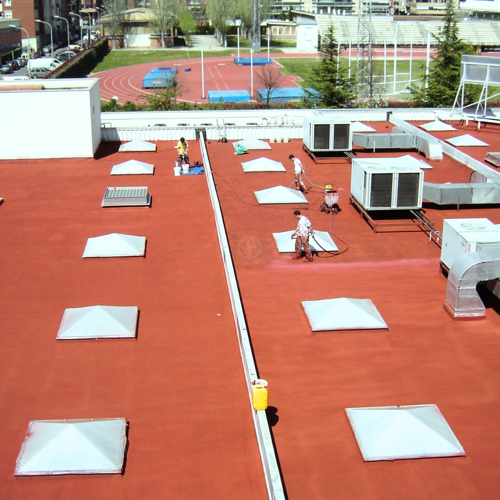 corcho proyectado como aislante